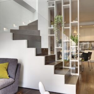 Partition Of Stairs In Living Room