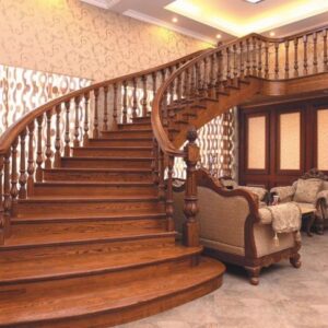 Curved Wooden Staircase