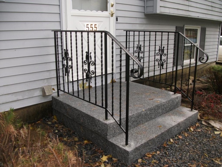 Creative Exterior Wrought Iron Stair Railings Photo 316