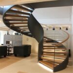 Gorgeous Curved Wooden Staircase Picture 516