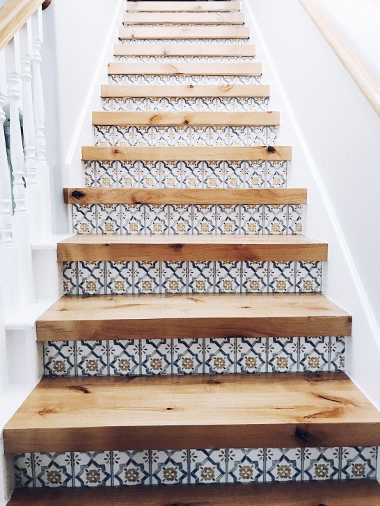 Great Ideas Wood Stairs With Tile Risers Image 711