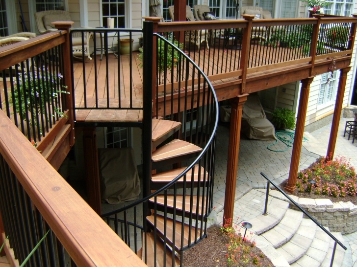 Inspirational Spiral Staircase Outdoor Deck Photo 413