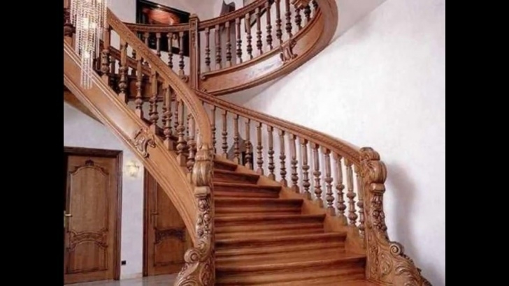 Inspiring Teak Wood Staircase Designs Photo 771