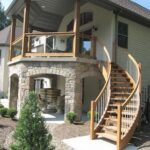 Interesting House Design With Stairs Outside Photo 062
