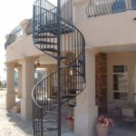 Simple Outdoor Metal Spiral Staircase Image 906