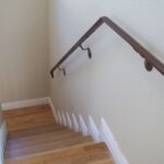 Simple Wall Mounted Handrails Wood Image 078