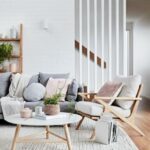 Stunning Partition Of Stairs In Living Room Photo 905