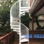 Stylish Spiral Staircase Outdoor Deck Image 017