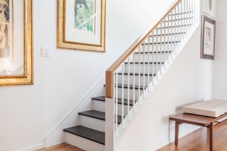 Stylish White Oak Handrail Photo 985