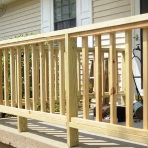 Wood Porch Handrail