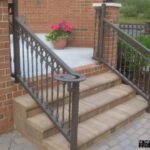 Top Exterior Wrought Iron Stair Railings Image 506