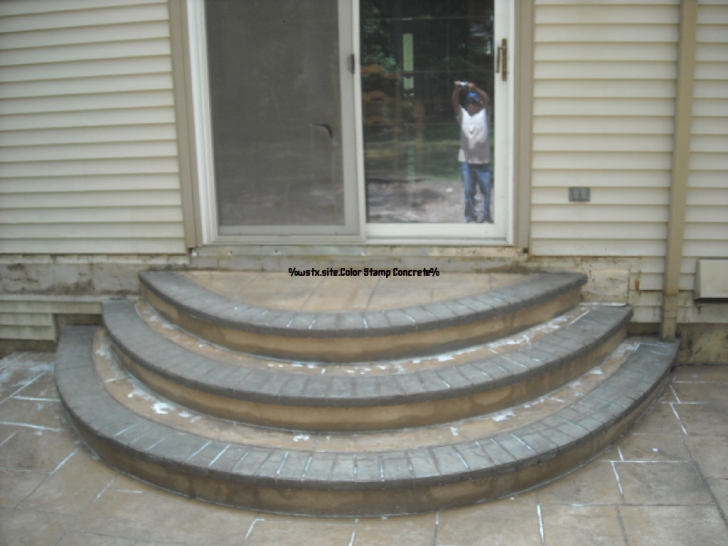 Top Round Concrete Steps Design Image 260