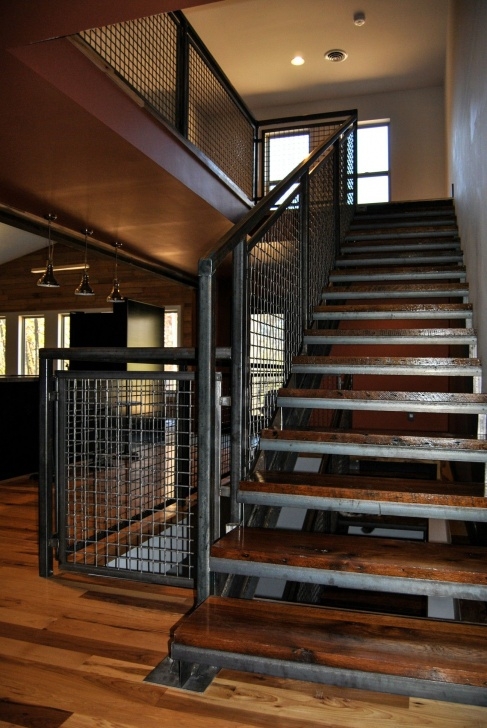 Awesome Industrial Stair Railing Image 937