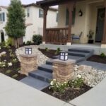 Best Cool Front Yard Stairs Design Photo 522