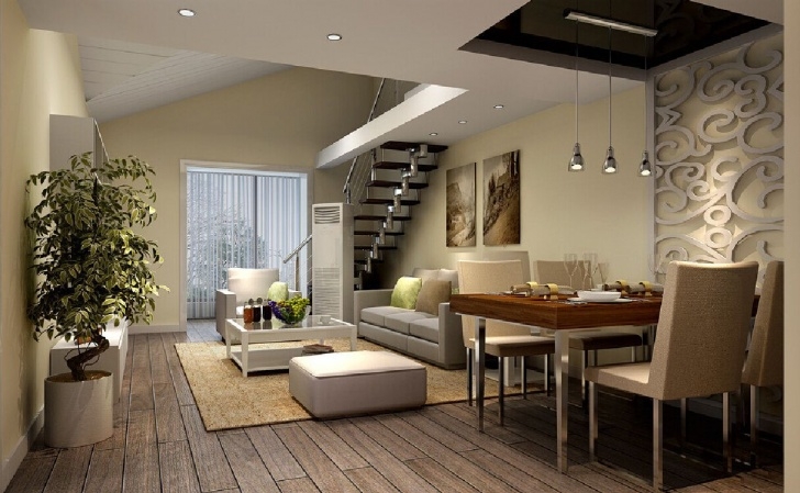 Best Duplex Living Room With Stairs Picture 997