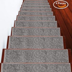 Gray Carpet Stair Treads