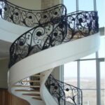 Best Round Stairs Railing Design Photo 202