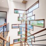 Cool Staircase Glass Window Design Image 166