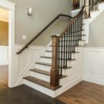 Creative Black Metal Stair Railing Picture 168