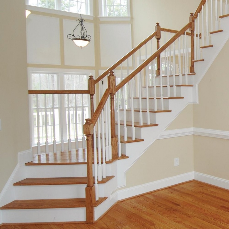 Creative Wood Stair Railings Interior Image 124