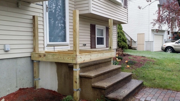 Fantastic Wood Front Steps Over Concrete Picture 589