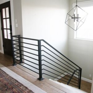 Black Horizontal Stair Railing