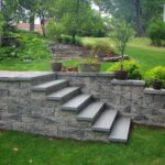 Gorgeous Stair Outside Wall Design Image 799