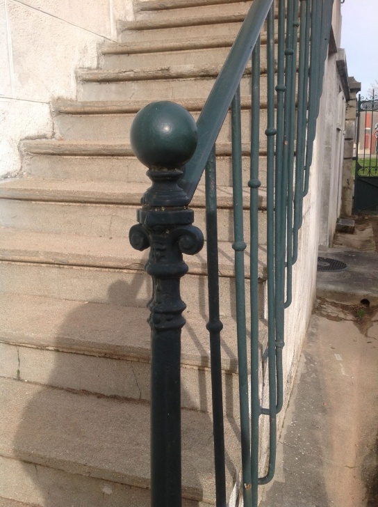 Gorgeous Wrought Iron Newel Post Picture 224