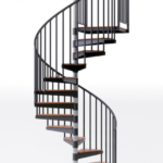 Imaginative Black Spiral Staircase Image 412