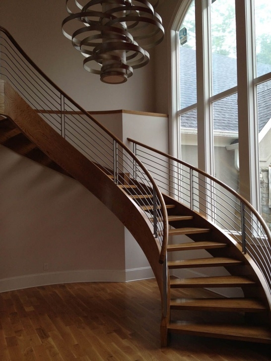 Imaginative Round Stairs Railing Design Photo 271