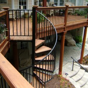 Spiral Deck Stairs