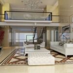 Innovative Duplex Living Room With Stairs Photo 895