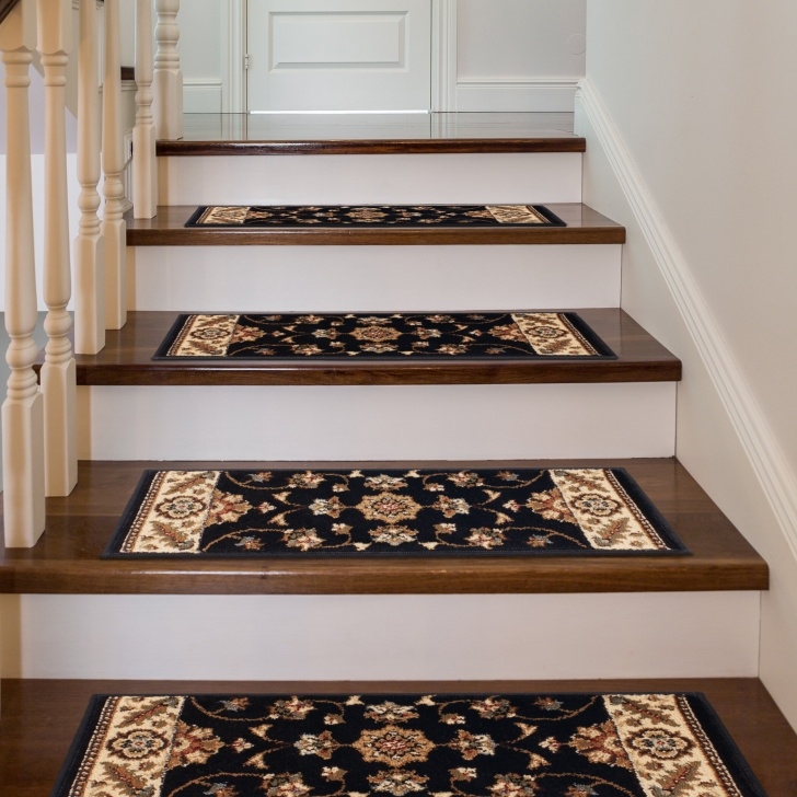 Insanely Black Carpet Stair Treads Photo 356