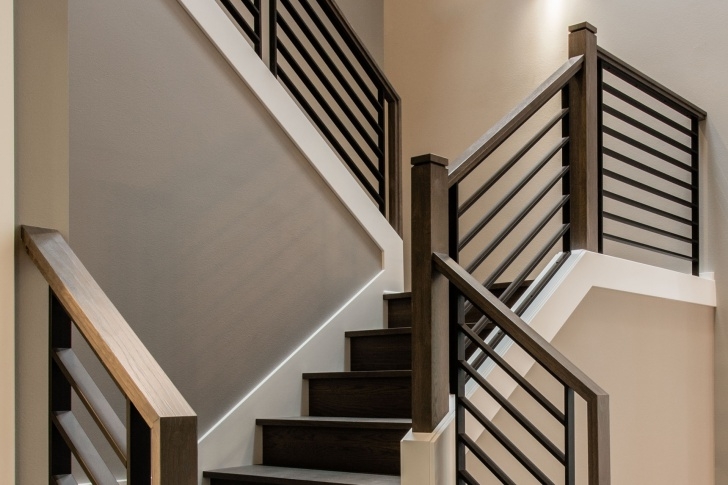 Inspiring Interior Metal Stair Railing Image 696