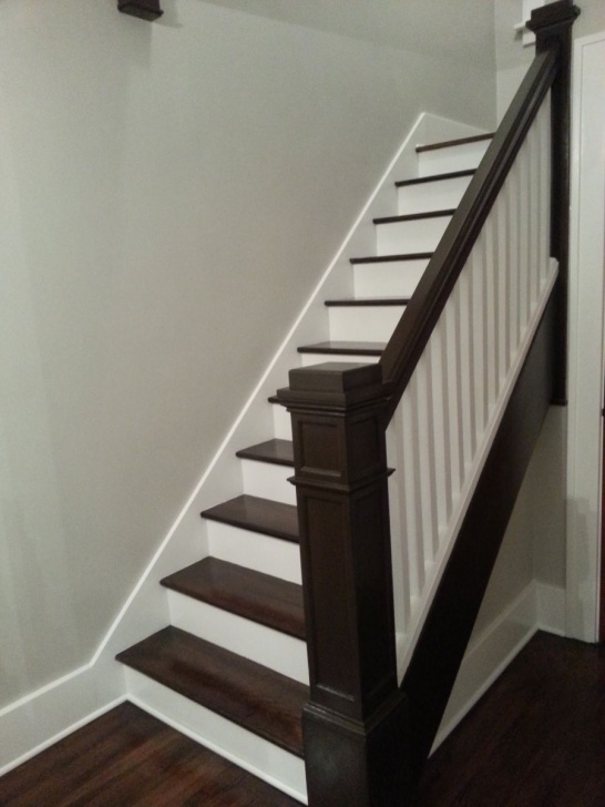 Marvelous Painted And Stained Stairs Photo 802