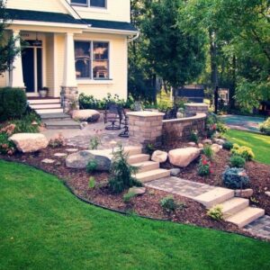 Front Yard Stairs Design