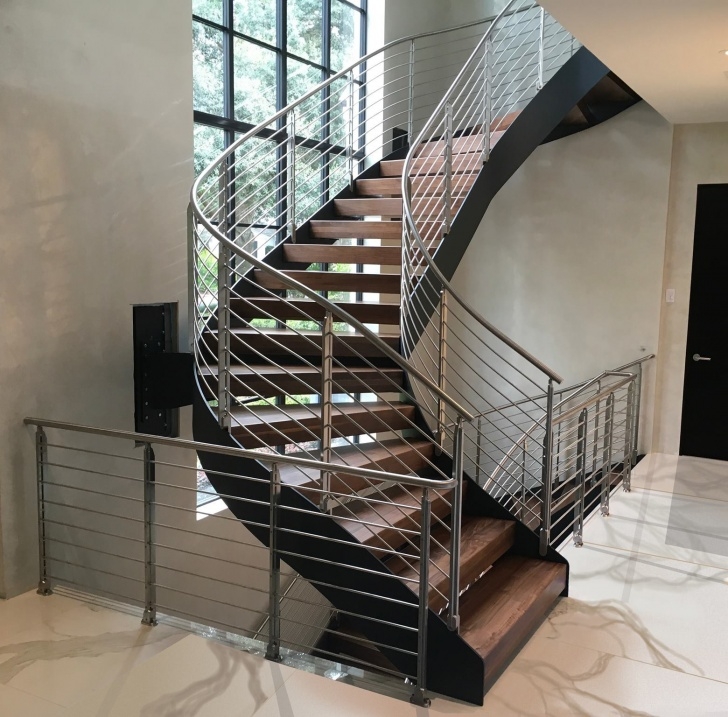 Most Popular Modern Curved Staircase Photo 001