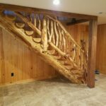 Remarkable Log Stair Railing Image 078