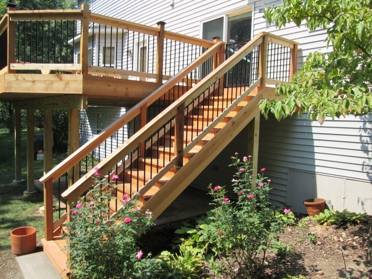 Simple Deck Stairs Design Photo 222