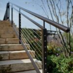 Simple Exterior Metal Stair Railing Image 641
