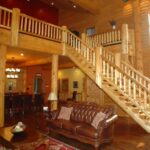 Simple Log Stair Railing Photo 077