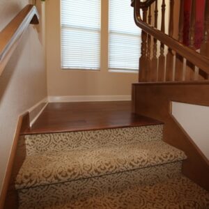 Carpeted Stairs With Wood Floors