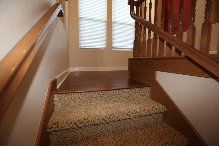Stunning Carpeted Stairs With Wood Floors Picture 324