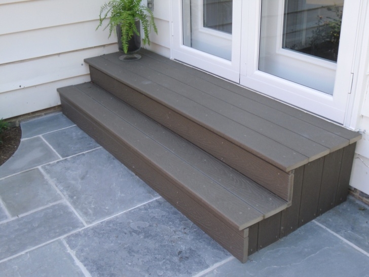 Stunning Wood Steps On Concrete Patio Photo 122