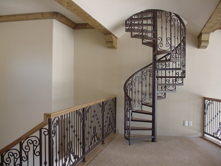 Stunning Wrought Iron Spiral Staircase Photo 548