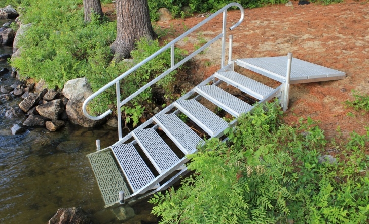 Stylish Aluminum Steps With Handrail Picture 124