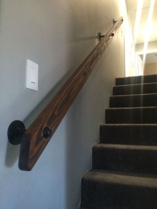 Stylish Basement Stair Handrail Picture 259