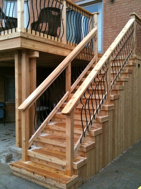 Stylish Deck Stairs Design Photo 617