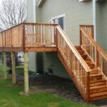 Stylish Exterior Wood Handrail Designs Picture 424