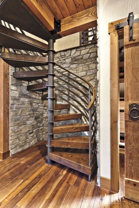 Stylish Interior Spiral Staircase Photo 116
